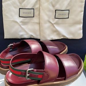 GUCCI SANDALS RED. MENS SIZE 12